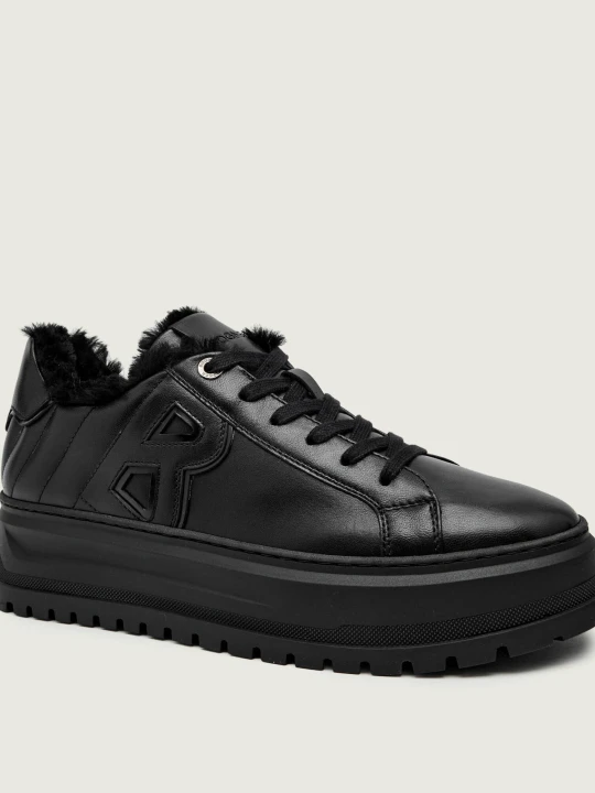 Zdjęcie produktu Bogner Skórzane sneakersy DUBLIN 2 A | shearling | z dodatkiem wełny czarny