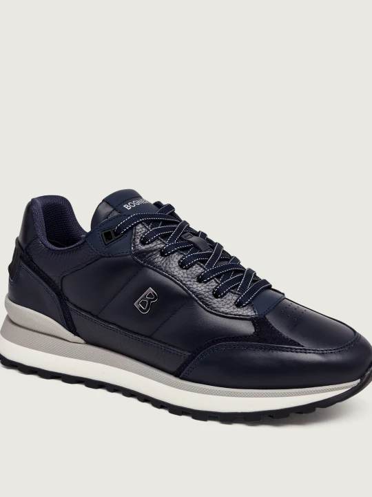 Zdjęcie produktu Bogner Skórzane sneakersy Newport 15 A | zamsz granatowy