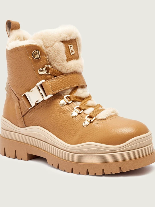 Zdjęcie produktu Bogner Skórzane trapery AROSA 10 | shearling beżowy