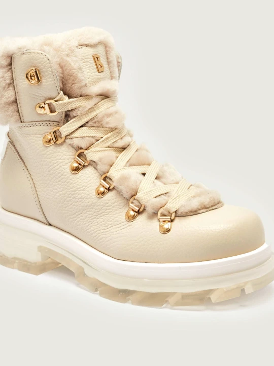 Zdjęcie produktu Bogner Skórzane trapery SWANSEA 6 B | shearling | z dodatkiem wełny beżowy