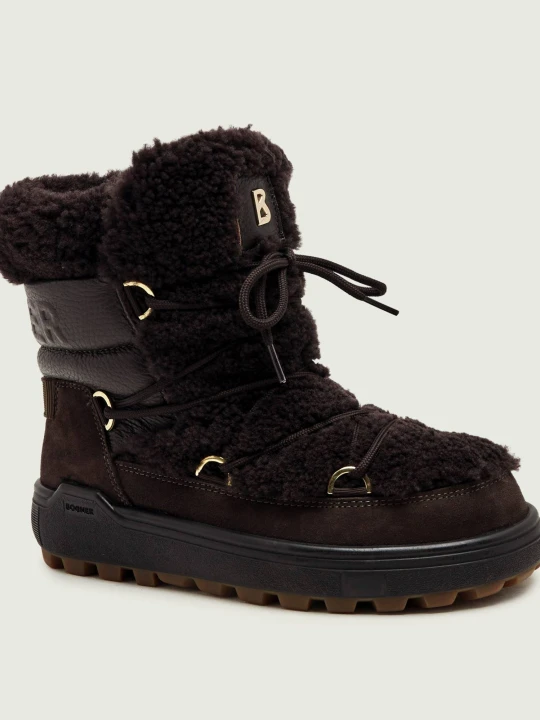 Zdjęcie produktu Bogner Śniegowce Chamonix S 10 C | shearling | zamsz | skóra brązowy
