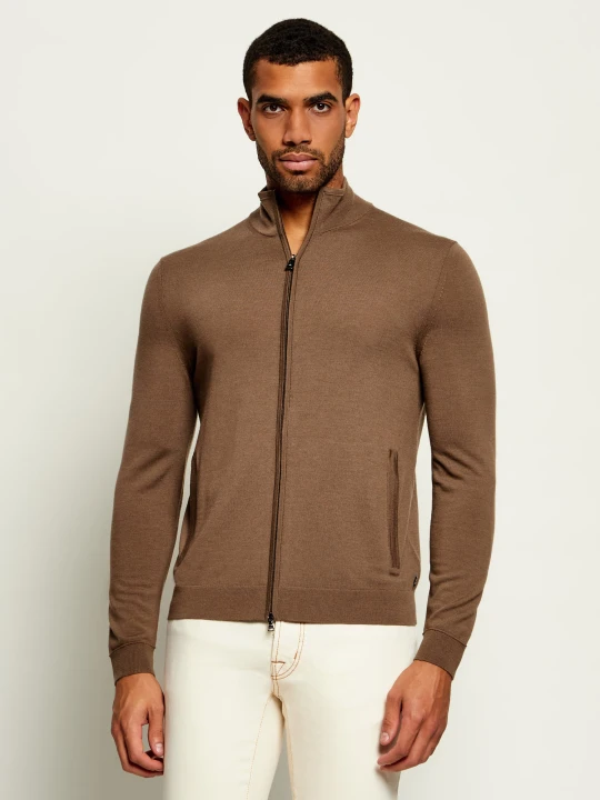 Zdjęcie produktu Bogner Wełniany sweter Oscar | Slim Fit brązowy