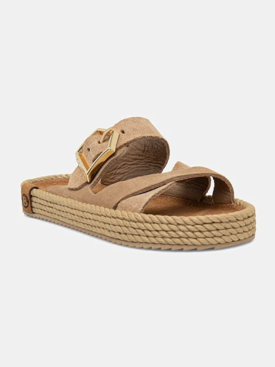 Zdjęcie produktu Bohonomad klapki espadrylowe damskie zamszowe Sevilla beżowy