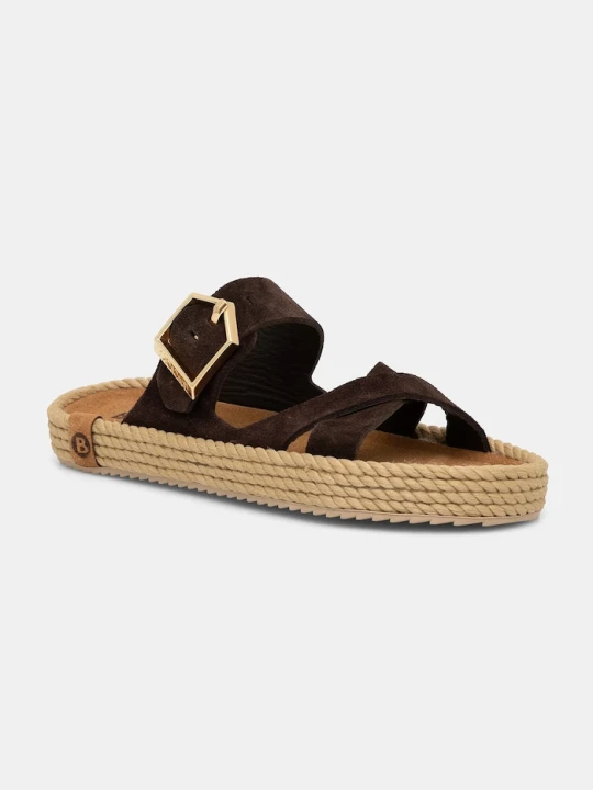 Zdjęcie produktu Bohonomad klapki espadrylowe damskie zamszowe Sevilla brązowy