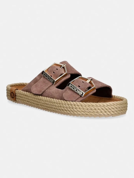 Zdjęcie produktu Bohonomad klapki espadrylowe damskie zamszowe Sydney brązowy