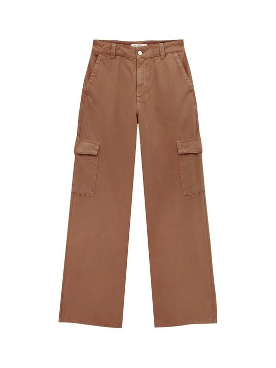 Zdjęcie produktu Bojówki PULL&BEAR jasnobrązowy melanż