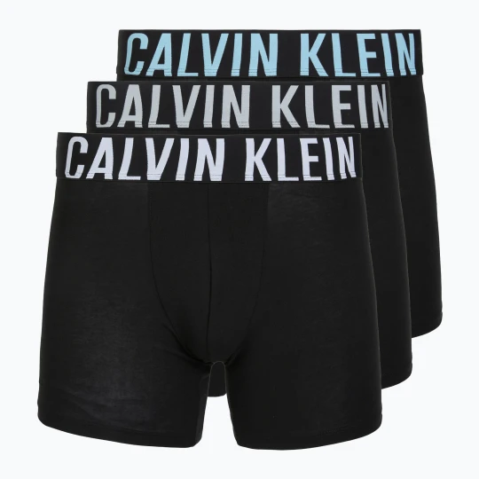 Zdjęcie produktu Bokserki Calvin Klein 000NB3609A Boxer Brief 3 pary black w/harbor mist logo/black w