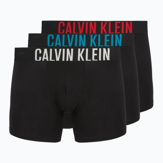 Zdjęcie produktu Bokserki Calvin Klein 000NB3609A Boxer Brief 3 pary black w / oatmeal logo / black w / age