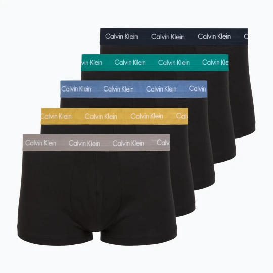 Zdjęcie produktu Bokserki Calvin Klein LV00NB4412 Low Rise Trunk 5 par black bodies with driftwood / moonlight