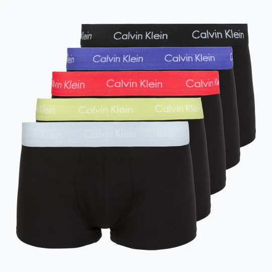 Zdjęcie produktu Bokserki Calvin Klein LV00NB4412 Low Rise Trunk 5 par black w green bloom wb/black w dazzlin