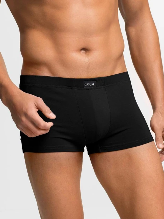 Zdjęcie produktu Bokserki hipster z miękką bawełną (3 pary) BonPrix czarny