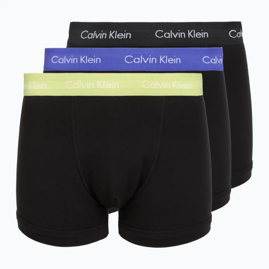 Zdjęcie produktu Bokserki męskie Calvin Klein 0000U2662G Trunk 3 pary black w green bloom wb / black w da