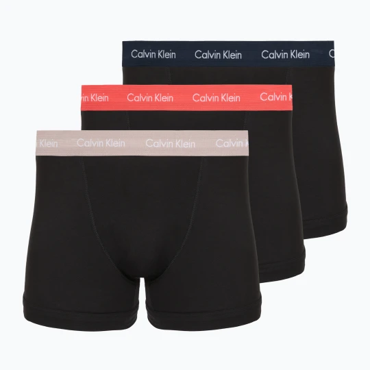 Zdjęcie produktu Bokserki męskie Calvin Klein 0000U2662G Trunk 3 pary black w green bloom wb/black w da