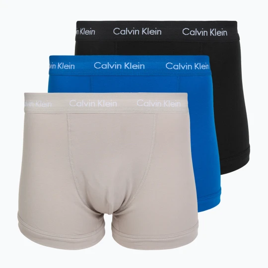 Zdjęcie produktu Bokserki męskie Calvin Klein 0000U2662G Trunk 3 pary classic blue / porpoise / black
