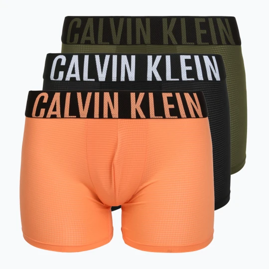 Zdjęcie produktu Bokserki męskie Calvin Klein LV00NB4665 Boxer Brief black / olive night / orange frosting