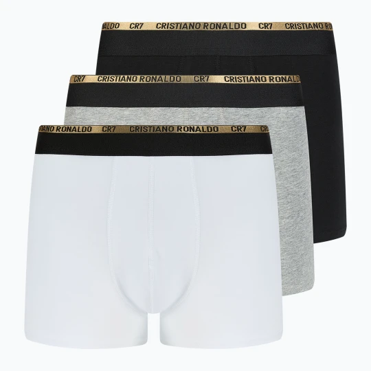 Zdjęcie produktu Bokserki męskie CR7 Basic Trunk 3 pary balck/ white/ grey