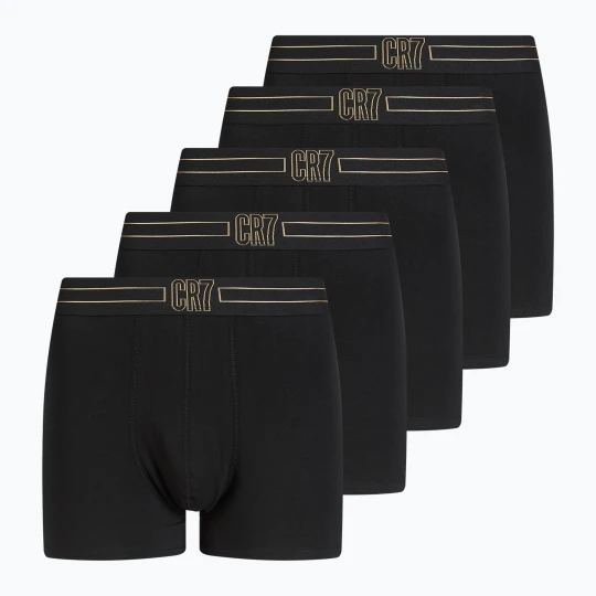 Zdjęcie produktu Bokserki męskie CR7 Basic Trunk 5 par black/ gold
