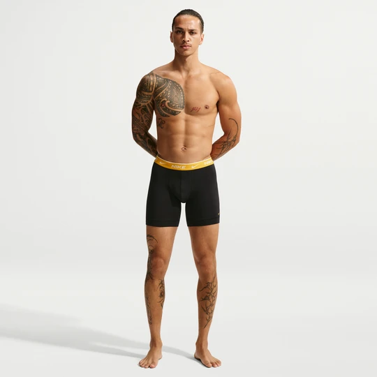 Zdjęcie produktu Bokserki męskie Dri-FIT Nike Essential Cotton Stretch (5 par) - Żółty