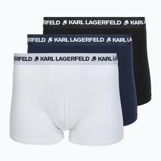 Zdjęcie produktu Bokserki męskie KARL LAGERFELD Logo Trunk 3 pary black / white / navy