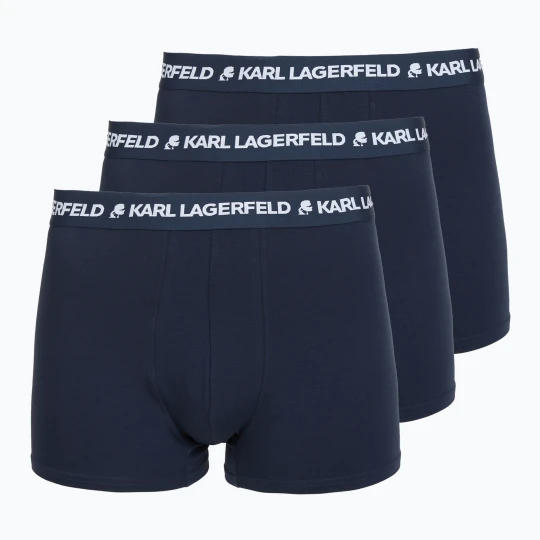 Zdjęcie produktu Bokserki męskie KARL LAGERFELD Logo Trunk 3 pary navy Granatowy