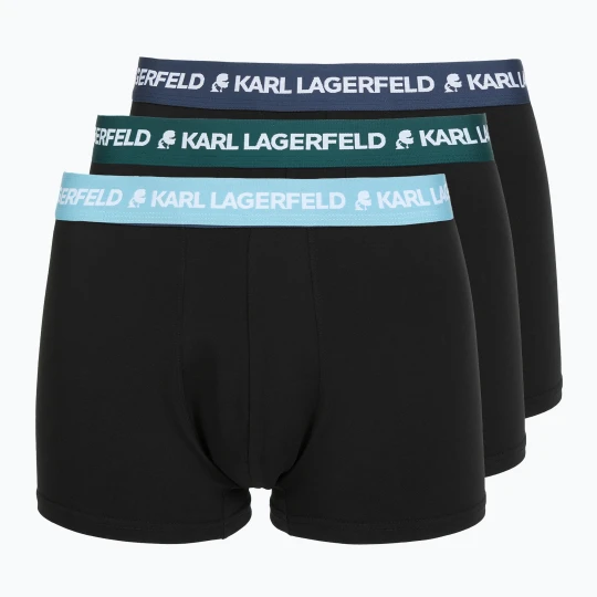 Zdjęcie produktu Bokserki męskie KARL LAGERFELD Logo Trunk Colorband 3 pary dark sea / indigo / blue