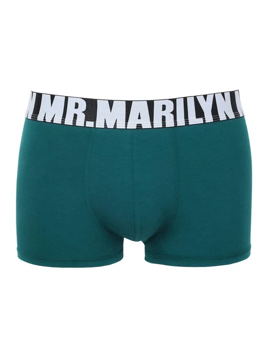 Zdjęcie produktu Bokserki męskie klasyczne z logowaną gumą jeans Letters Boxer Marilyn