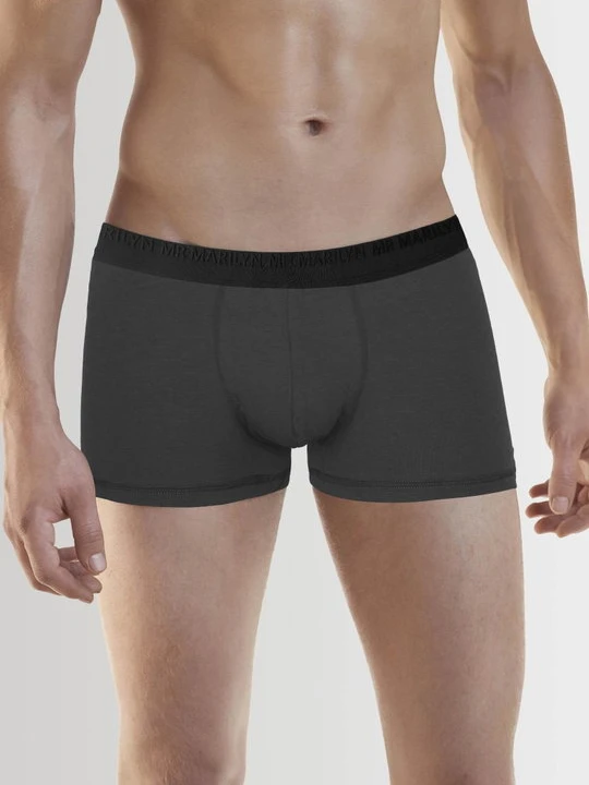 Zdjęcie produktu Bokserki męskie klasyczne z logowaną gumą szare - Boxers Pro MARILYN