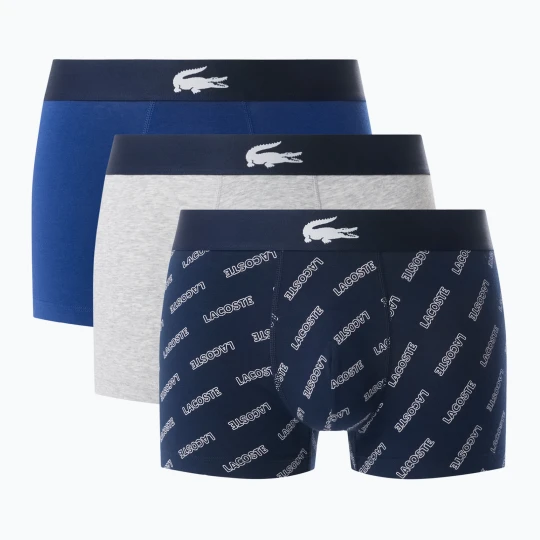 Zdjęcie produktu Bokserki męskie Lacoste 5H1288 3 pary navy blue/silver chine/methylene Granatowy