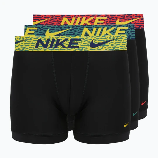 Zdjęcie produktu Bokserki męskie Nike Dri-Fit Essential Micro 3 pary blklightcrimson/ brightcitron/evergreenaur