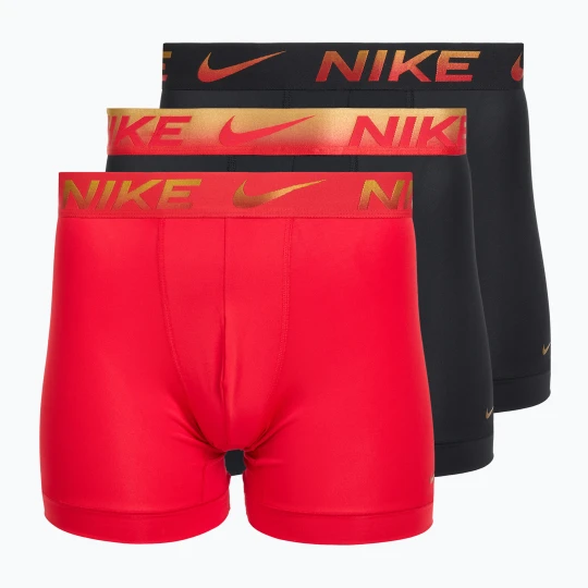 Zdjęcie produktu Bokserki męskie Nike Dri-Fit Essential Micro Boxer Brief 3 pary university red/black/black metallic grdient wb
