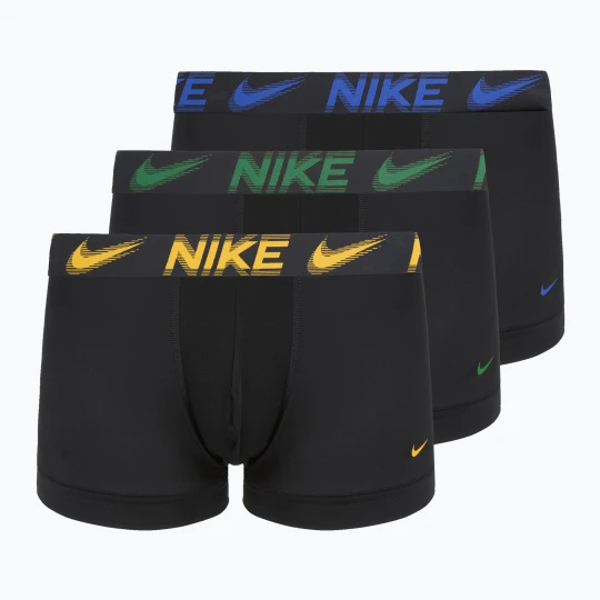 Zdjęcie produktu Bokserki męskie Nike Dri-Fit Essential Micro Trunk 3 pary black/game royal/malachite/un gold/zoom wb