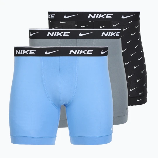 Zdjęcie produktu Bokserki męskie Nike Everyday Cotton Stretch 3 pary swoosh print/grey/university blue