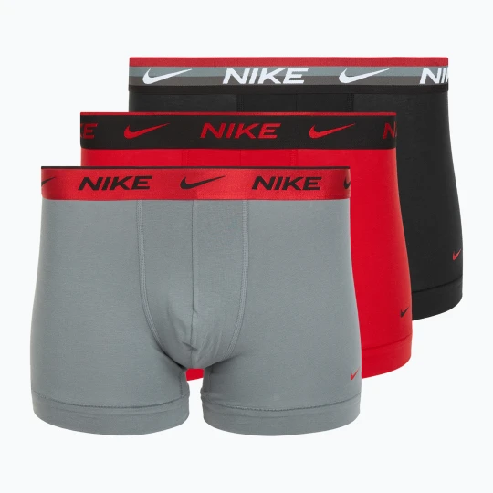 Zdjęcie produktu Bokserki męskie Nike Everyday Cotton Stretch Trunk 3 pary blk mt airmx wb/uni red/clear grey high shine wb
