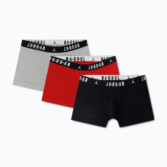 Zdjęcie produktu Bokserki męskie Nike Jordan Flight Cotton Trunk 3pk gym red / black