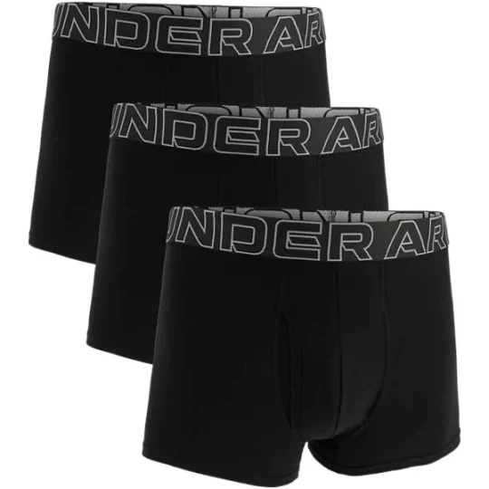 Zdjęcie produktu Bokserki męskie Performance Cotton 3" 3pary Under Armour Czarny