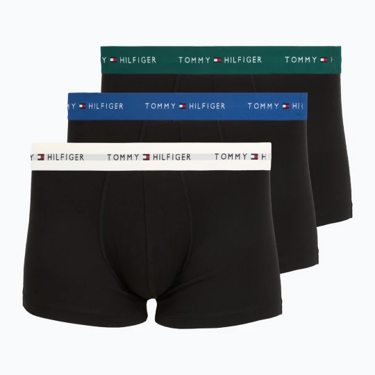 Zdjęcie produktu Bokserki męskie Tommy Hilfiger Trunk WB 3 pack nb / opu blu / orna green / ivory silk