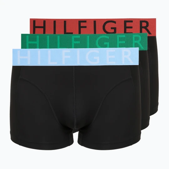 Zdjęcie produktu Bokserki męskie Tommy Hilfiger Trunk WB Cooling Technology 3 pary tra rd / brz blue / jde wnk Czarny