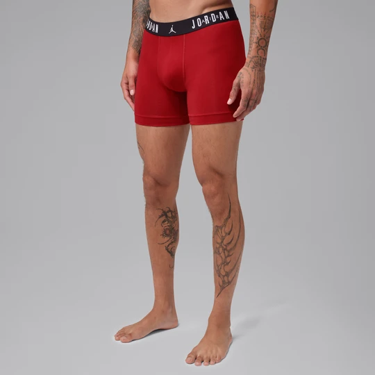 Zdjęcie produktu Bokserki męskie z bawełny Dri-FIT Jordan (5 par) - Czerwony