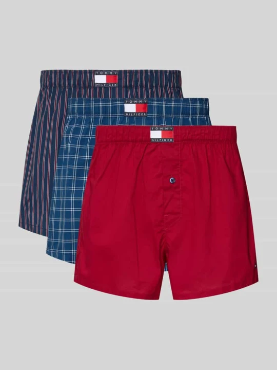 Zdjęcie produktu Bokserki z czystej bawełny w 3‑pakiecie, krój regular fit Tommy Hilfiger Czerwony