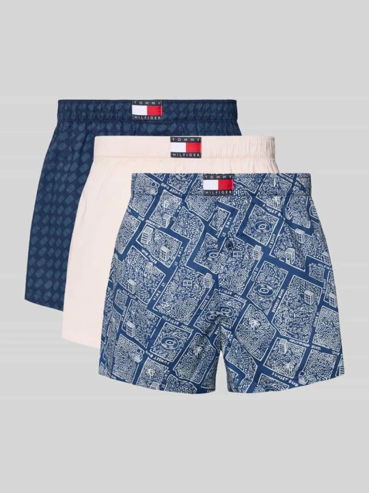 Zdjęcie produktu Bokserki z czystej bawełny w 3‑pakiecie, krój regular fit Tommy Hilfiger Granatowy