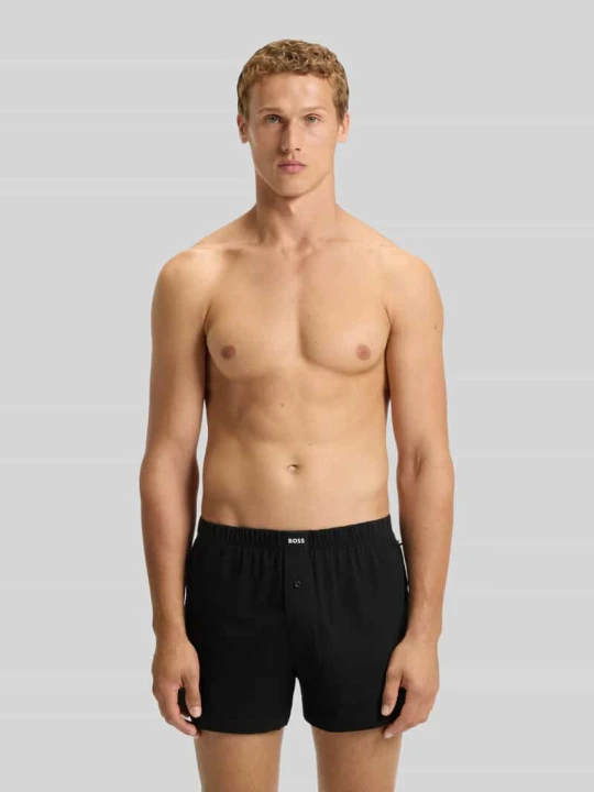 Zdjęcie produktu Bokserki o kroju regular fit z mieszanki bawełny model '2P JERSEY BOXER' Boss Czarny