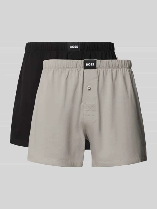 Zdjęcie produktu Bokserki o kroju regular fit z mieszanki bawełny model '2P JERSEY BOXER' Boss Jasnoszary