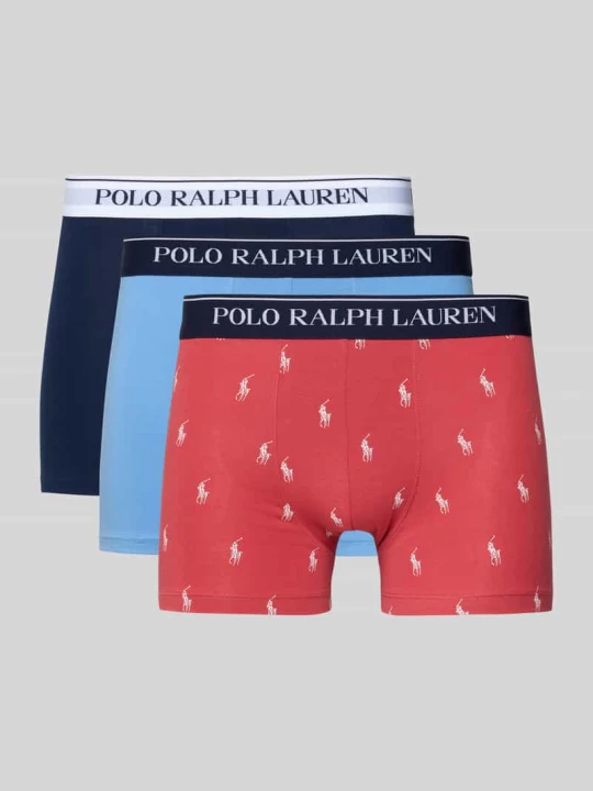 Zdjęcie produktu Bokserki w kroju skinny fit z mieszanki bawełny, 3‑pak Polo Ralph Lauren Niebieski