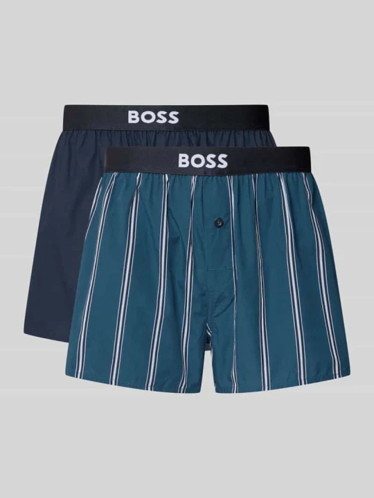 Zdjęcie produktu Bokserki o kroju slim fit z czystej bawełny w zestawie 2 szt. Boss Niebieski