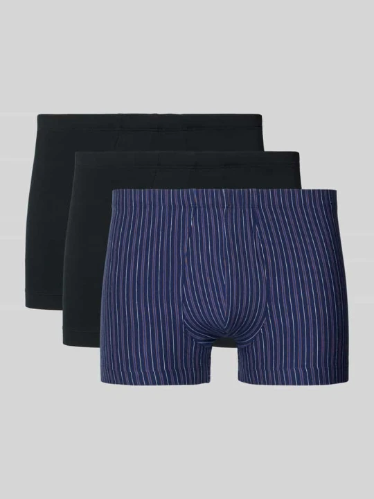 Zdjęcie produktu Bokserki o kroju slim fit z elastycznym pasem w Zestaw 3 szt. Schiesser Czarny