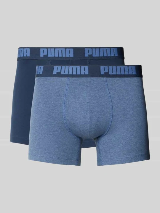 Zdjęcie produktu Bokserki o kroju slim fit z mieszanki bawełny w zestaw 2 szt. model 'EVERDAY' Puma Jeansowy niebieski