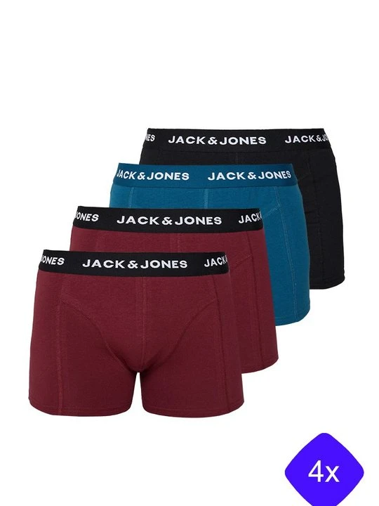 Zdjęcie produktu Bokserki z krótkimi nogawkami Jack&Jones ciemnoczerwony