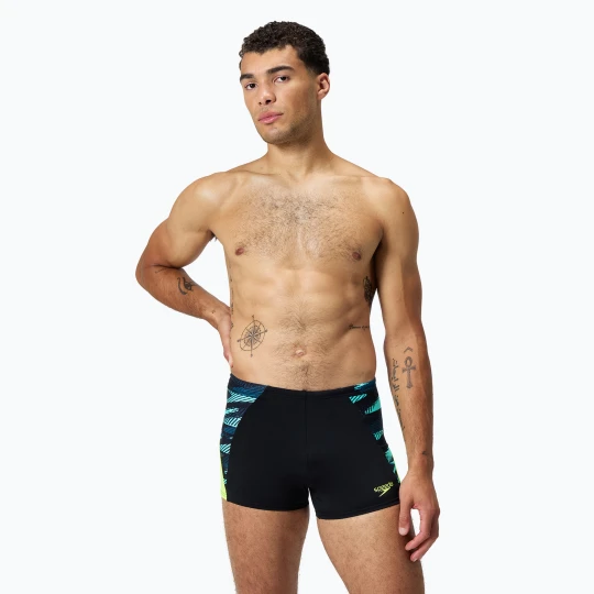 Zdjęcie produktu Bokserki pływackie męskie Speedo Endurance+ MAX Splice Aquashort black/hyper yellow