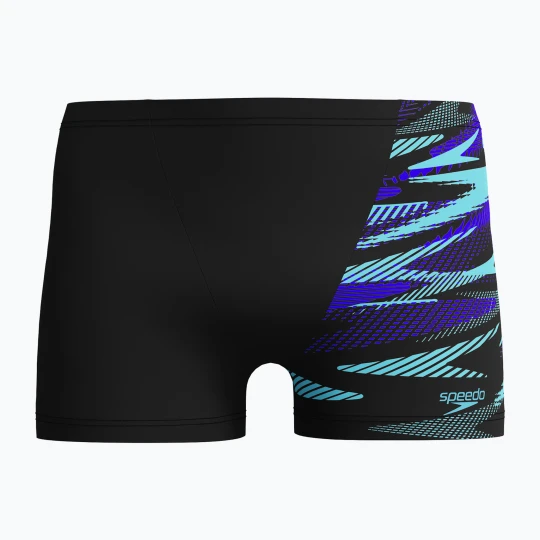 Zdjęcie produktu Bokserki pływackie męskie Speedo HyperBoom V-Cut Aquashort black/cobalt pop