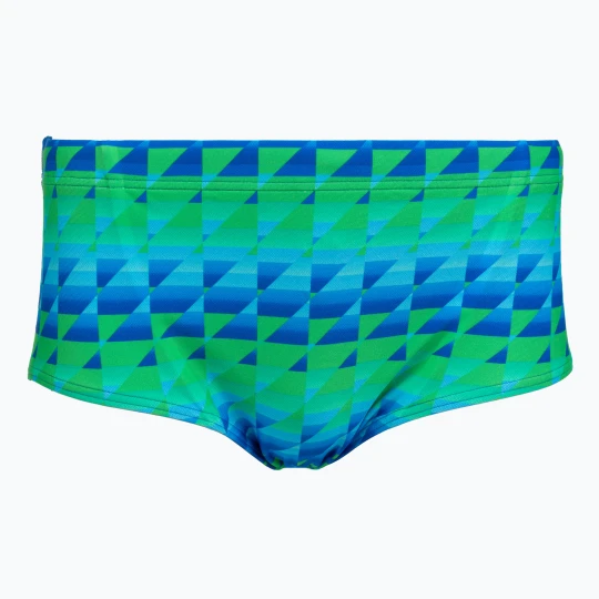 Zdjęcie produktu Bokserki pływackie męskie Speedo ML Printed 13.5 cm Brief quilted triangles / lagoon blue